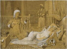 Репродукция картины "одалиска с рабом" художника "энгр жан огюст доминик"