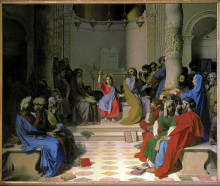 Копия картины "иисус среди врачей" художника "энгр жан огюст доминик"