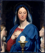 Копия картины "богородица с гостией" художника "энгр жан огюст доминик"