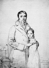Картина "шарль хайяр и его дочь маргарита" художника "энгр жан огюст доминик"