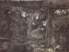 Копия картины "мудрые и неразумные девы" художника "бёрн-джонс эдвард"