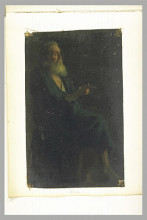 Репродукция картины "фигура апостола, повернутая направо" художника "энгр жан огюст доминик"