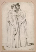 Копия картины "генриетта харви и ее сводная сестра элизабет нортон" художника "энгр жан огюст доминик"