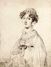Копия картины "леди уильям генри кавендиш бентинк, урожденная леди мэри ачесон i" художника "энгр жан огюст доминик"