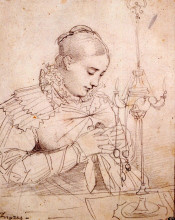 Репродукция картины "мадам жан огюст доминик энгр, урожденная маделин шапель i" художника "энгр жан огюст доминик"