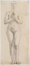 Копия картины "этюд обнаженной для святой изабеллы французской" художника "энгр жан огюст доминик"