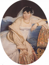 Копия картины "портрет мадам ривьер, урожденной мари франсуазы бибен бло де борегар" художника "энгр жан огюст доминик"