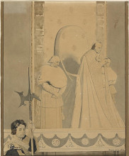 Репродукция картины "папа пий vii судействует в соборе святого петра" художника "энгр жан огюст доминик"