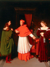 Репродукция картины "обручение рафаэля и племянницы кардинала биббены" художника "энгр жан огюст доминик"