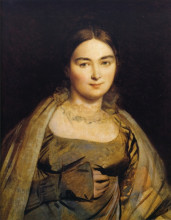 Копия картины "портрет мадам энгр" художника "энгр жан огюст доминик"