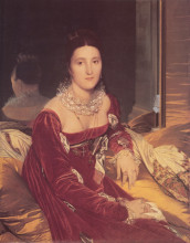 Копия картины "портрет мадам де сенонн" художника "энгр жан огюст доминик"