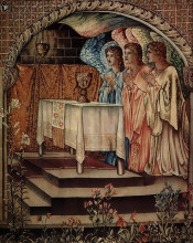 Копия картины "галахад достигает святого грааля" художника "бёрн-джонс эдвард"