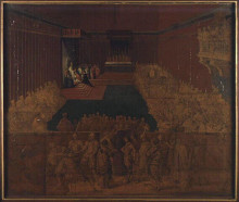 Репродукция картины "номинация папы урбана viii барберини, таддео" художника "энгр жан огюст доминик"