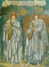 Репродукция картины "славящие ангелы" художника "бёрн-джонс эдвард"