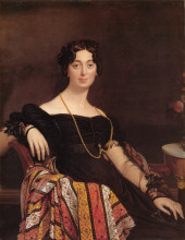 Копия картины "портрет мадам леблан" художника "энгр жан огюст доминик"