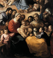 Репродукция картины "the holy family" художника "эррера франсиско (старший)"