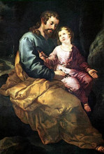 Картина "st joseph and the christ child" художника "эррера франсиско (старший)"