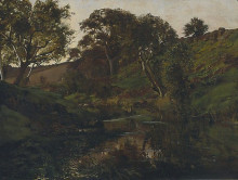 Копия картины "evening, merri creek" художника "эштон джулиан"