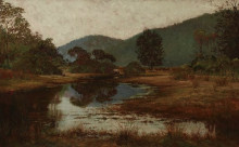 Копия картины "a waterhole on the hawkesbury river" художника "эштон джулиан"