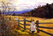Репродукция картины "the corner of the paddock" художника "эштон джулиан"
