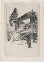 Репродукция картины "old house, trinity lane, sydney" художника "эштон джулиан"