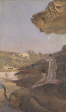 Копия картины "tamarama beach, forty years ago, a summer morning" художника "эштон джулиан"
