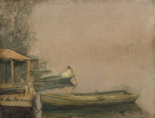 Картина "misty morning, dora creek" художника "эштон джулиан"
