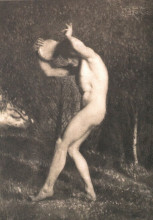 Копия картины "male nude" художника "юджин фрэнк"