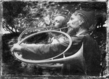 Репродукция картины "men with horns" художника "юджин фрэнк"