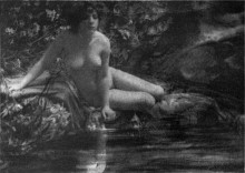 Картина "nu au bord de l&#39;eau" художника "юджин фрэнк"