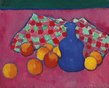 Репродукция картины "blaue vase mit orangen" художника "явленский алексей фон"