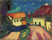 Копия картины "landschaftstudie - dorfstrasse" художника "явленский алексей фон"