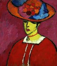 Картина "schokko with wide-brimmed hat" художника "явленский алексей фон"