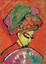 Картина "young girl with a flowered hat" художника "явленский алексей фон"