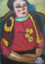 Копия картины "seated woman" художника "явленский алексей фон"