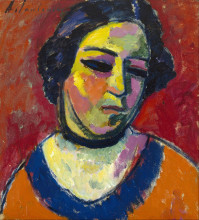 Копия картины "portrait of a woman" художника "явленский алексей фон"
