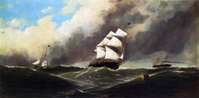 Репродукция картины "stormy seas" художника "якобсен антонио"