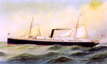 Копия картины "the steamship iroquois" художника "якобсен антонио"