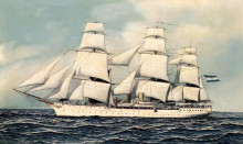 Репродукция картины "a ship&#39;s portrait" художника "якобсен антонио"