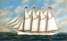 Копия картины "schooner &#39;marie gilbert&#39;" художника "якобсен антонио"