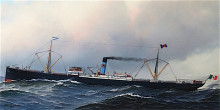 Картина "the s. s. cerea at sea" художника "якобсен антонио"