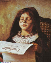 Копия картины "girl reading" художника "яковидис георгиос"
