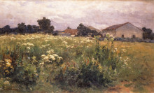 Репродукция картины "grassy field" художника "яковидис георгиос"