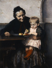 Копия картины "grandma&#39;s favourite" художника "яковидис георгиос"