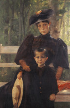 Копия картины "the artist&#39;s wife with their son" художника "яковидис георгиос"