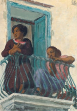 Копия картины "on the balcony" художника "яковлев александр"