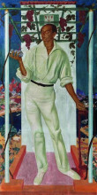 Копия картины "portrait of the mexican artist roberto montenegro" художника "яковлев александр"