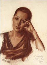 Репродукция картины "woman&#39;s portrait" художника "яковлев александр"