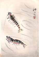 Картина "two prawns" художника "ямамура тоёнари"