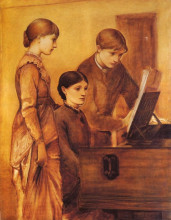 Репродукция картины "групповой портрет семьи художника" художника "бёрн-джонс эдвард"